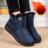 Women's Plus Size Long Plush Snow Boots Winter 2024 Waterproof Non-Slip Thick Warm Fur Ankle Boots Woman Soft Sole Mother Shoes
