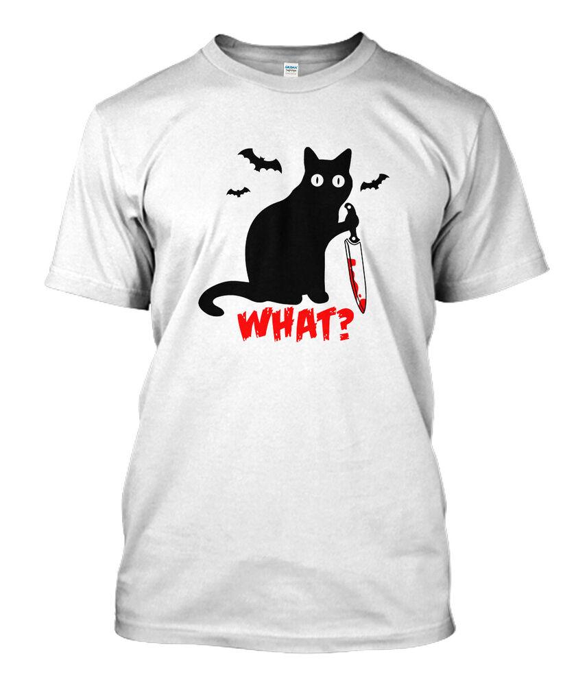 Cat With Knife What Unisex T-shirt