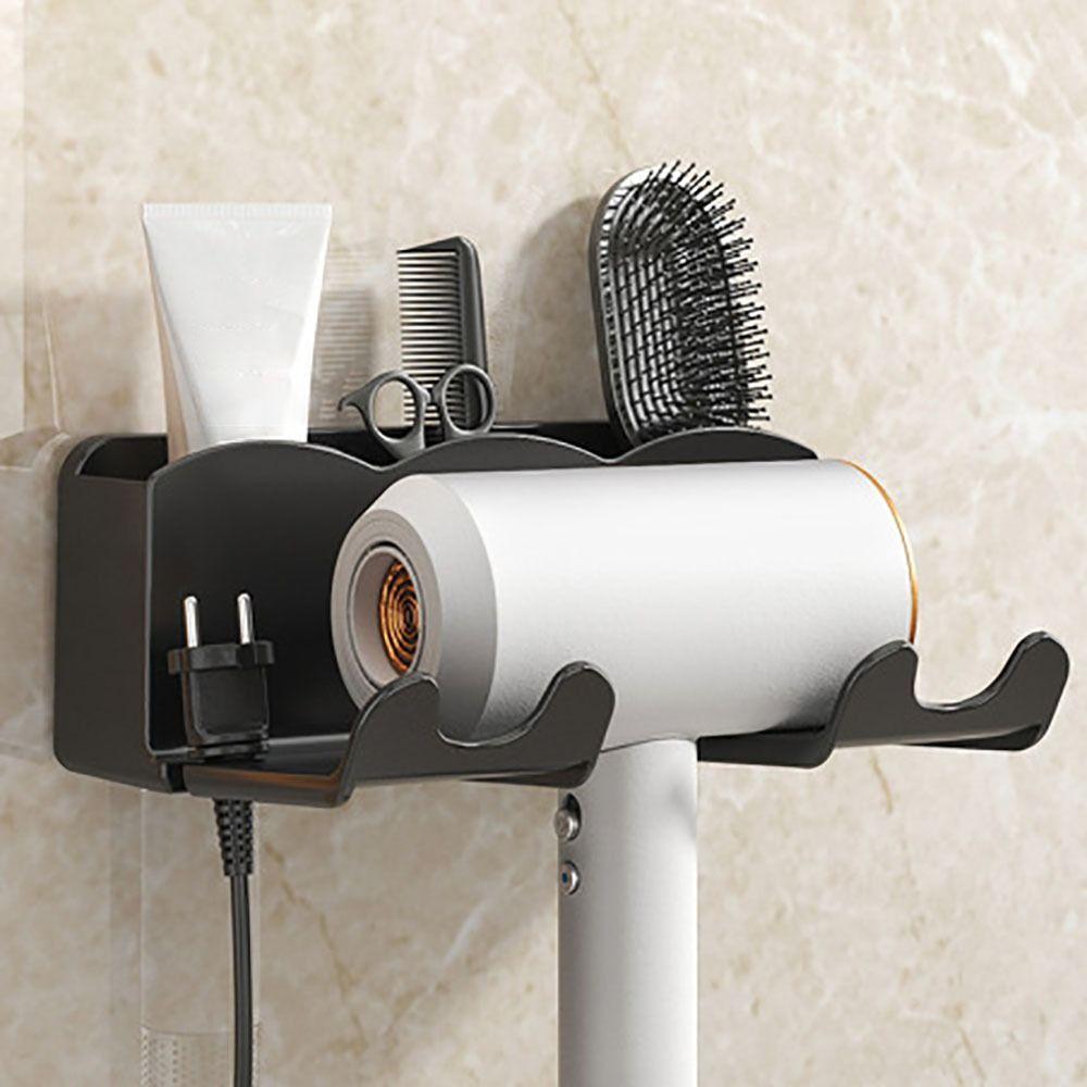 Plastic Hair Dryer Holder Black/White Sorting Bracket Durable Storage Rack