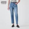 Teenie Weenie Women's 2025 Summer Spliced Tapered Jeans
