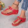 Women Wedges Sandals Summer New Big Size Platform Sandals Women Non-Slip Open Toe Flip Flops Comfortable Beach Shoes for Women