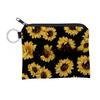 Sunflower Print Coin Purse & Key Bag