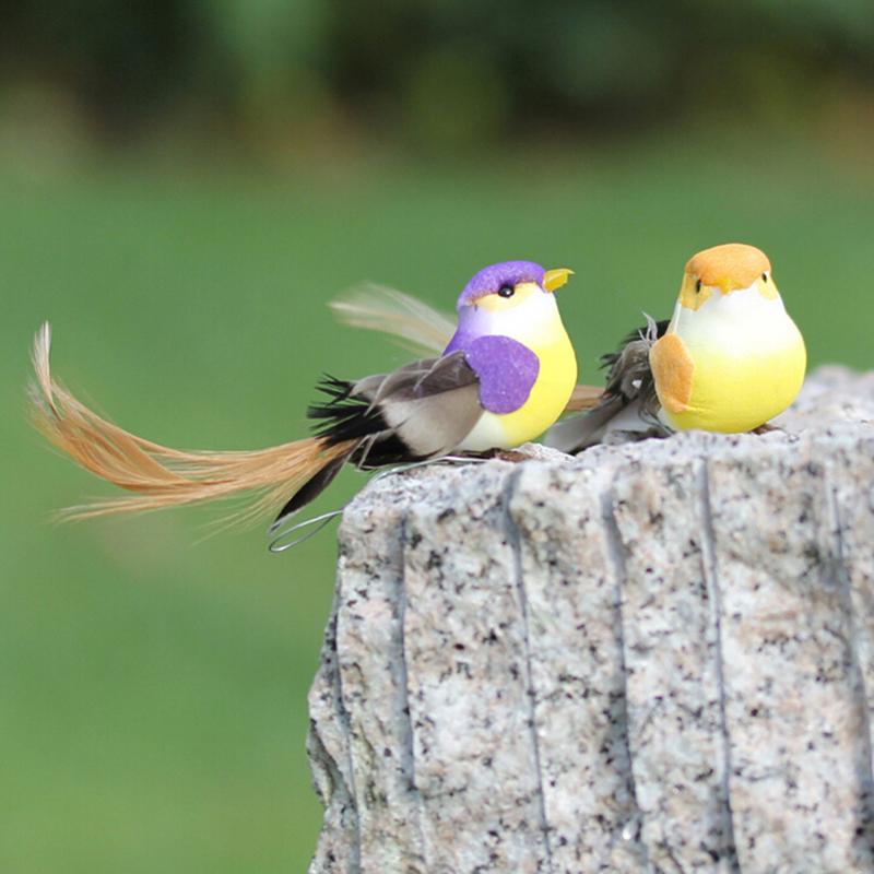 1Pc Mini Fake Birds Artificial Foam Feathers Mini Birds Home Party Wedding Decor