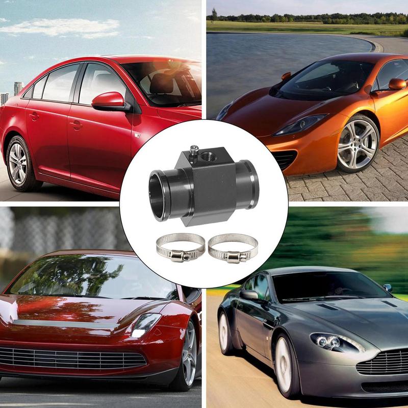 Water Temperature Adapter Hose Adapter Water Temp Joint Sensor Gauge Aluminum Alloy Water Coolant Temperature Gauge Joint Pipe