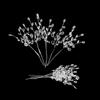 1 Pack of 50 Wedding Acrylic Flat Water Drop Skewers, Trident Aluminum Wire Beaded Flower DIY Accessories, Hair Accessories, Wreath Materials