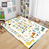 Cartoon Letter Number Animal Puzzle Play Mat Cute Kids Rugs Bedroom Large Carpet Soft
