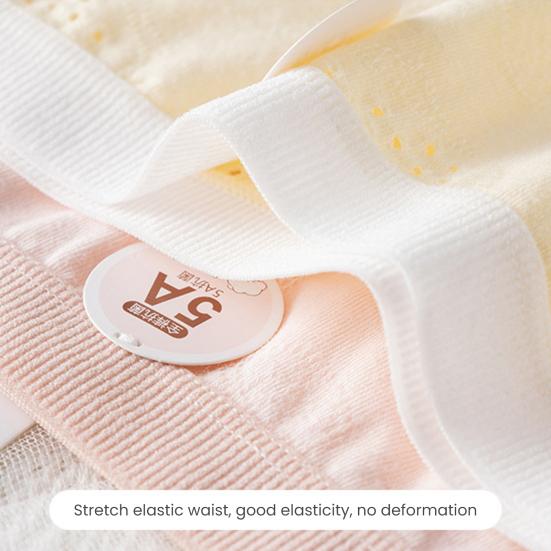 High School Student Panties Seamless Mid Waist High Elasticity Hollow Out Good Breathability Solid Color Slim Fit Thin