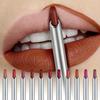12-Color Waterproof Matte Lip Liner Pencil Long Lasting Non-stick Moisturizing Lipstick - Smudge-proof Intense Color Red Contour Tint Lip Gloss
