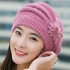 Fashion Womens Flower Knit Crochet  Hat Winter Warm Cap Beret