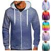 Men's Zipper Sweater Coat Printed Fashion Hooded Sweater
