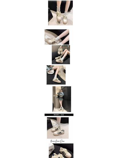 Niche Retro Thick-Soled Women's White Sneakers – Spring/Autumn 2025