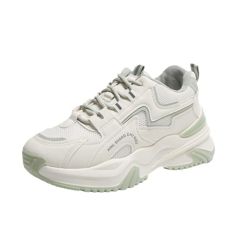 Fashion Trendy Dad Shoes Spring and Autumn New Thick Bottom All-Match Casual Sneaker Women's Women's Breathable Mesh Shoes Soft Bottom