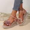 Sandals for Women Designer Flower Decorated Sandal Casual Sandals Women's Wedges Heel Platform Sandal Sandalias De Mujer