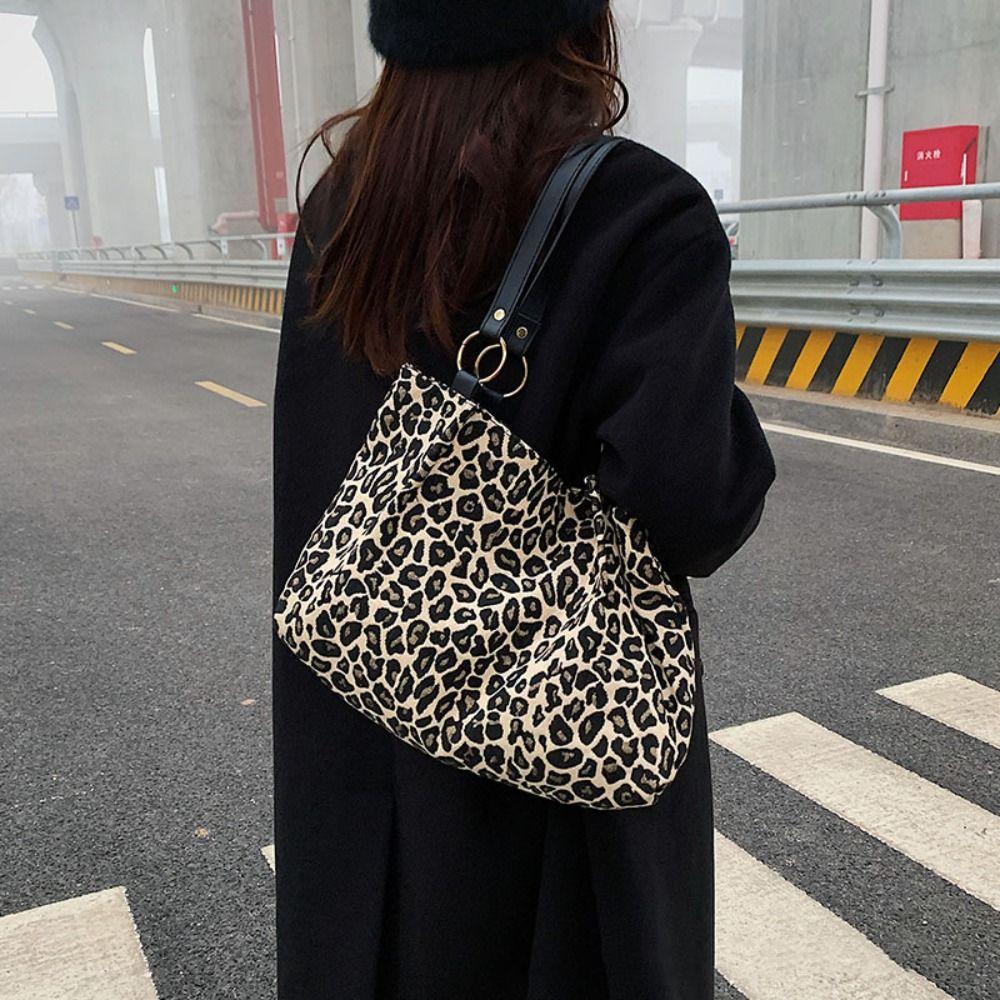 Y2k Single Shoulder Bag Street Style Women Handbags Fashion Leopard Tote Bag  Outdoor
