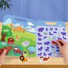 Hot New Children Scene Stickers DIY Hand-on Puzzle Sticker Books Reusable Cartoon Animal Learning Cognition Toys For Kids Gift