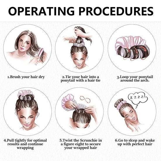 1/2Pcs No Heat Hair Curler Women Overnight Sleeping Hair Curling Scrunchie Soft Hair Roller Headband Long Medium Hair Curls Styling Tool