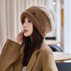 Winter Hat Fleece Thickened Hat Women's Cycling Windproof and Cold Warm Hat Fashionable Color Matching Ear Protection Integrated Hat