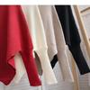 2024 Autumn Winter Women Fashion Irregular Loose Knit Sweater Vintage High Neck Long Sleeve Female Pullovers Chic Tops