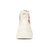 New MLB Chunky High Anti Slip And Wear Resistant Breathable High Top Canvas Shoes Unisex White Red 3ASHU321N-07IVS