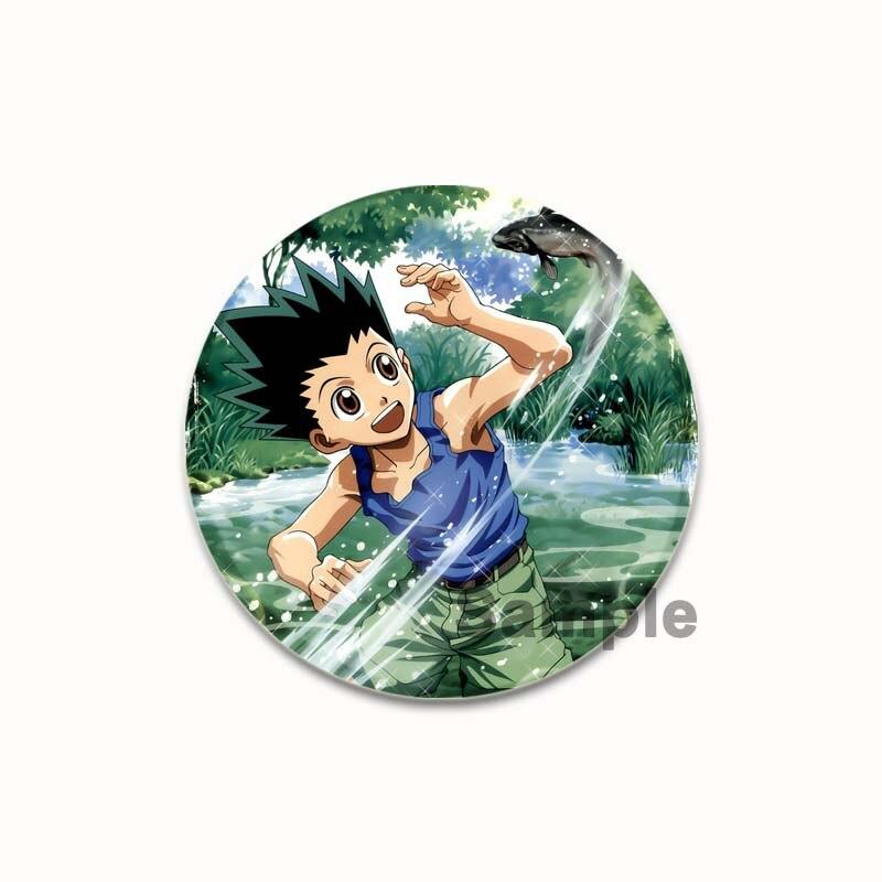 58mm Anime Hunter X Hunter Brooches Cartoon Cosplay Badges for Backpack Clothes Fashion Jewelry Accessories Manga Icon Pin Decor