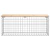 VidaXL Gabion Design Garden Bench 103x31.5x42 Solid Pine Wood, Garden Seat, Park Bench, Picnic Bench 834350