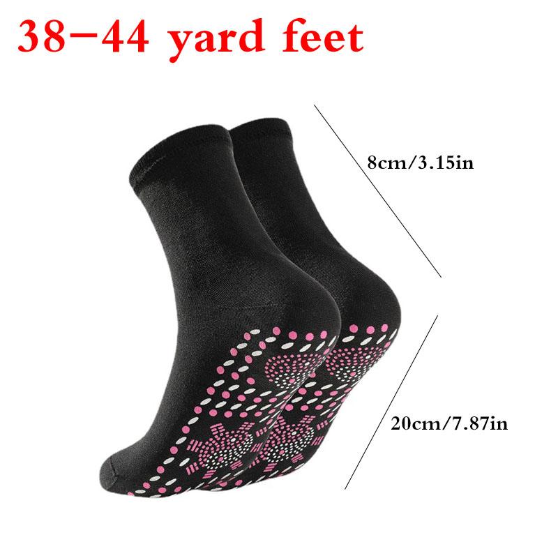 1Pair Tourmaline Self-Heating Socks Winter Warm Thermal Health Care Socks Slimming Health Sock Short Sock Magnetic Therapy Sock