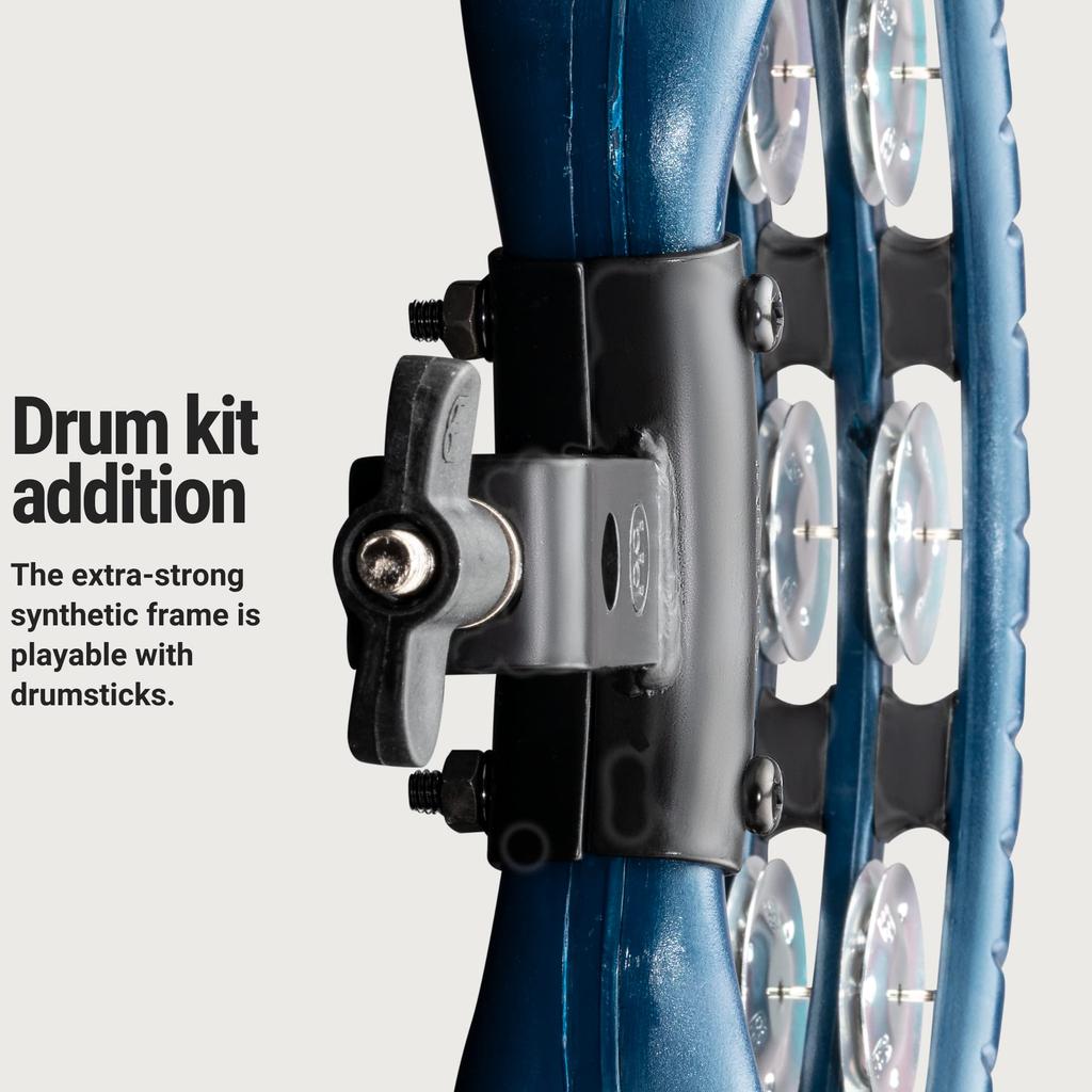 MEINL Percussion Traditional ABS Tambourine, Aluminum Jingles, Blue, TMT2A-B