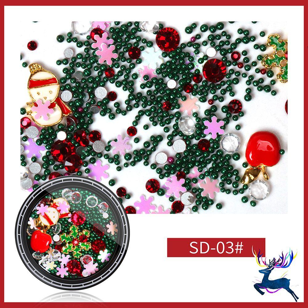 Alloy Metal Manicure Decor Nail Supplies Jewelry Nail Art Decoration Christmas Nail Rhinestone