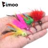 Bimoo 4pcs/set #1 Fly Fishing Booby Streamer Flies Floating UV Fly Lure Bait for Trout Bass Fishing Mix Color