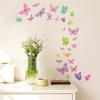 1 Sheet Colorful Butterflies Wall Sticker Self-adhesive Waterproof PVC Removable Living Room Kids Girls Bedroom Decoration Wall Art Decal