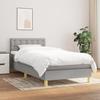 3140905 vidaXL Divan Bed with Mattress Light Grey 90x200 Cm Fabric