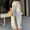 Vintage Baggy Gray Jogging Sweatpants Woman Oversized Jogger Y2k Sports Pants Casual Korean Fashion Straight Trousers
