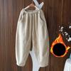 Women's Winter Padded and Thickened Warm Pants Loose Casual Corduroy Radish Pants