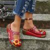 2025 Summer Ethnic Style Women's Handmade Floral Sandals with Thick Sole