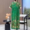 Elegant Long Dresses with Sleeves Plus Size Casual Loose Short Sleeve Vintage Dress for Women Summer Clothes