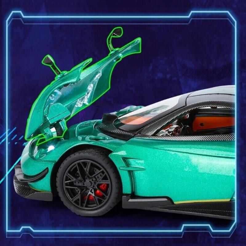 1/24 Pagani Huayra BC Alloy Car Model Diecast Toy Vehicle Sound Light