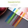 Cute Cartoon Disposable Plastic Fruit Forks - Safe for Kids