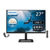Philips Monitor Display 2W USB C Gen1 Alt Port Sides HDR Light 27E1N1900AE/11 (27 Inch/3840x2160 4K/IPS/Speaker x2/Elevate, Tilt/HDMI2.0 X2, 3.2