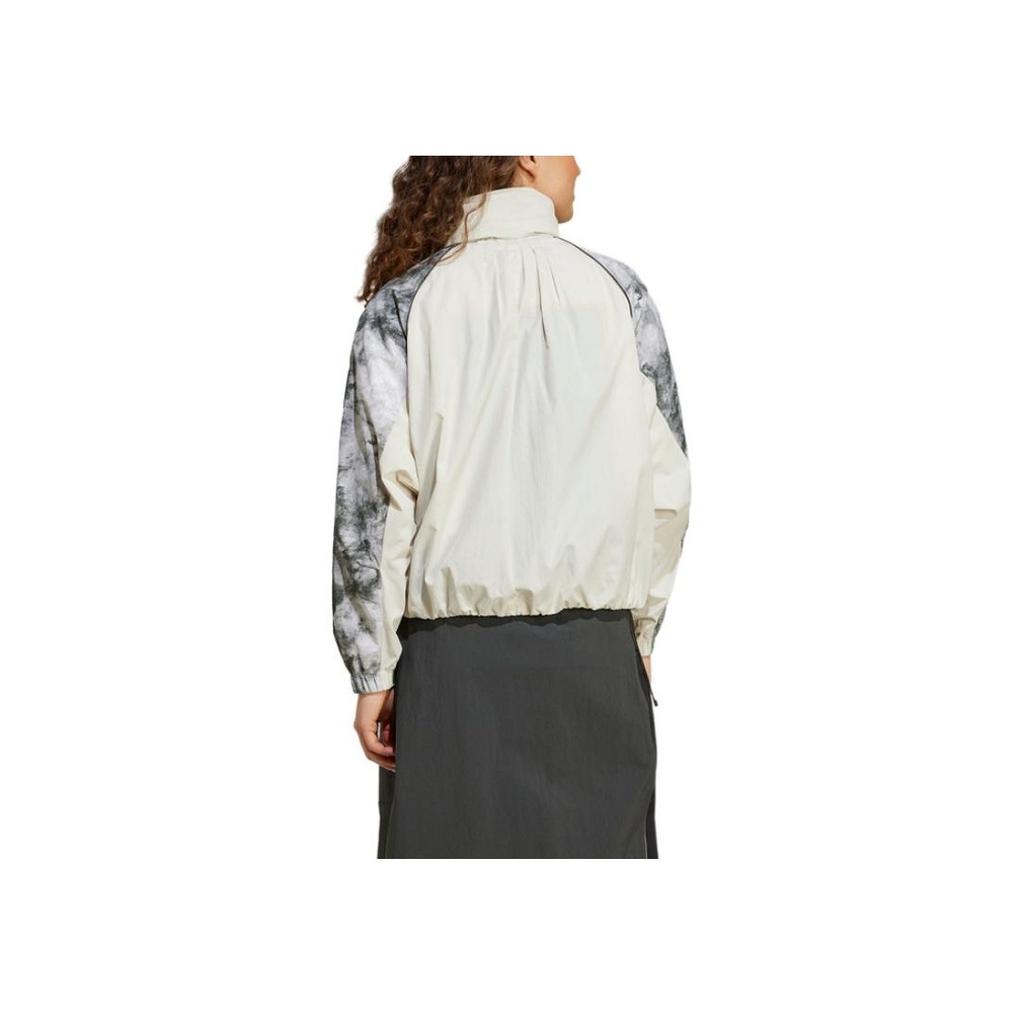 Adidas X National Geographic Terrex SS25 Модная Удобная Универсальная Куртка с Воротником-стойкой Женская Куртка Белая JD5836