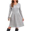 Women's Casual Long-sleeved Loose Solid-color Dress