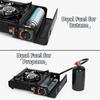 Portable Burner Gas Stove  Propane Butane Energy Efficient Double Camping Stove Cassette Stove With Piezo Igniter Carrying Casee