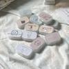 Cute Animal Portable Contact Lens Case Beauty Eye Box Contact Lens Container Box Travel Kit Contact Lenses Box with Mirror