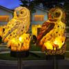 Owl Solar LED Lights Resin Garden Waterproof Solar Garden Stake Lights Outdoor Landscape Light for Pathway Patio Lawn