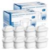 Water Purification Filter Replacement for Cartridge for Water Purification Pot High Removal Filter Style Water Purifier Set of 8 [BRITA MAXTRA] - -