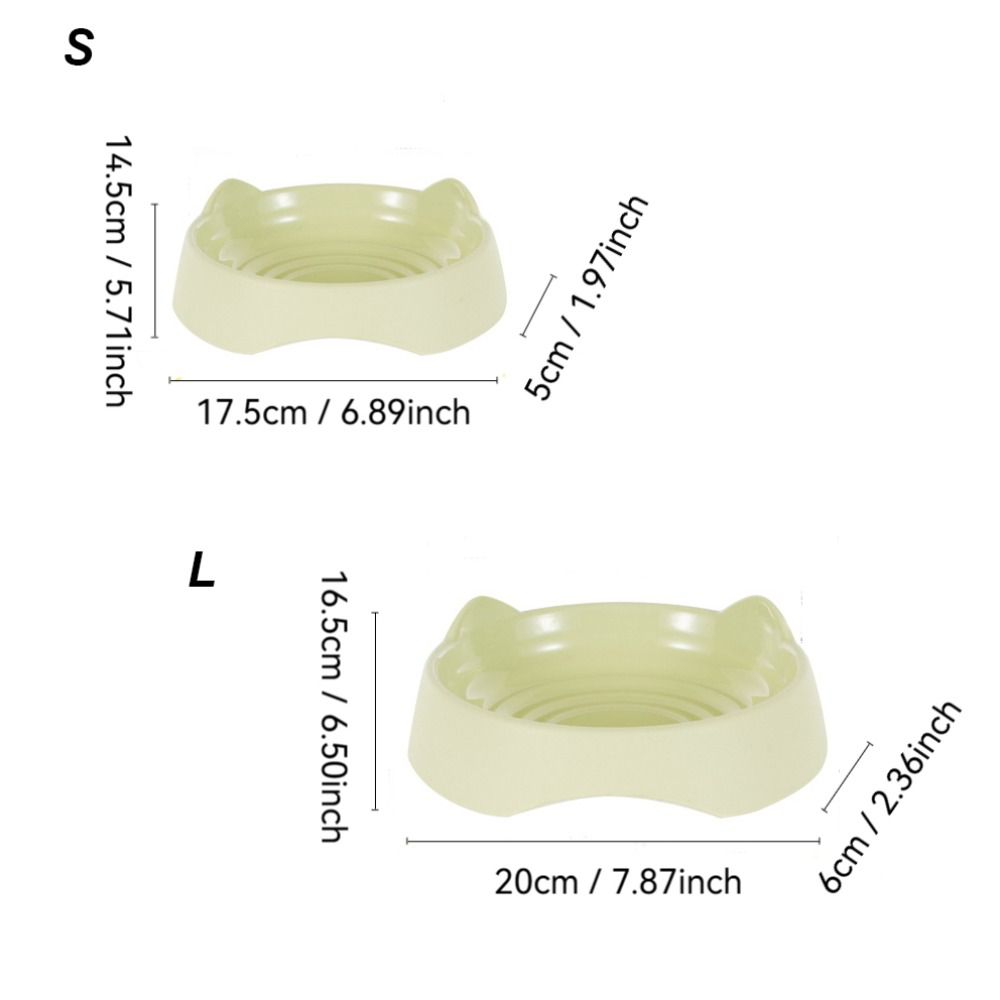 Solid Color Cat Bowl Plastic Pet Supplies Practical Kitten Food Container