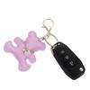 Tonecraft Bear Key Holder, Simple, Orthodox, Bag Charm, Popular, Stylish, Cute, Bear, PU Leather, Squishy, Purple