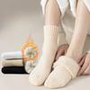 Thick Winter Mid-calf Fleece Socks for Women To Store Heat and Keep Warm During Sleep and Postpartum Care. Thick Winter Long Calf Socks for Women