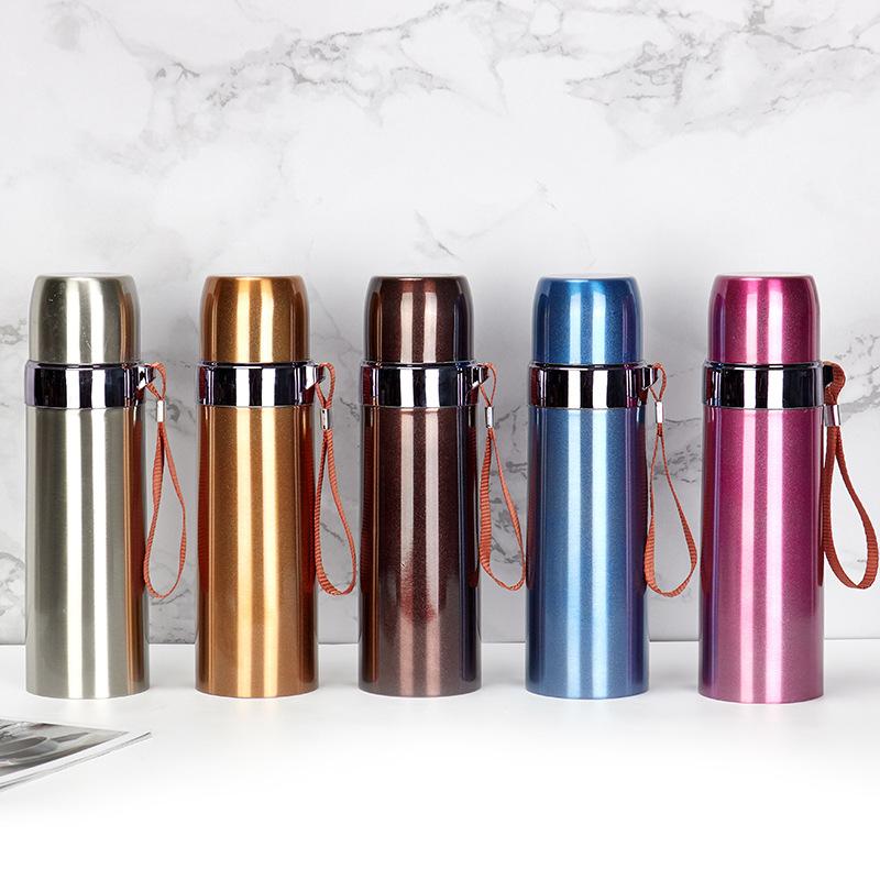 Engraving of Vacuum Stainless Steel Thermos Cup Lettering of Large-capacity Bullet Thermos Cup