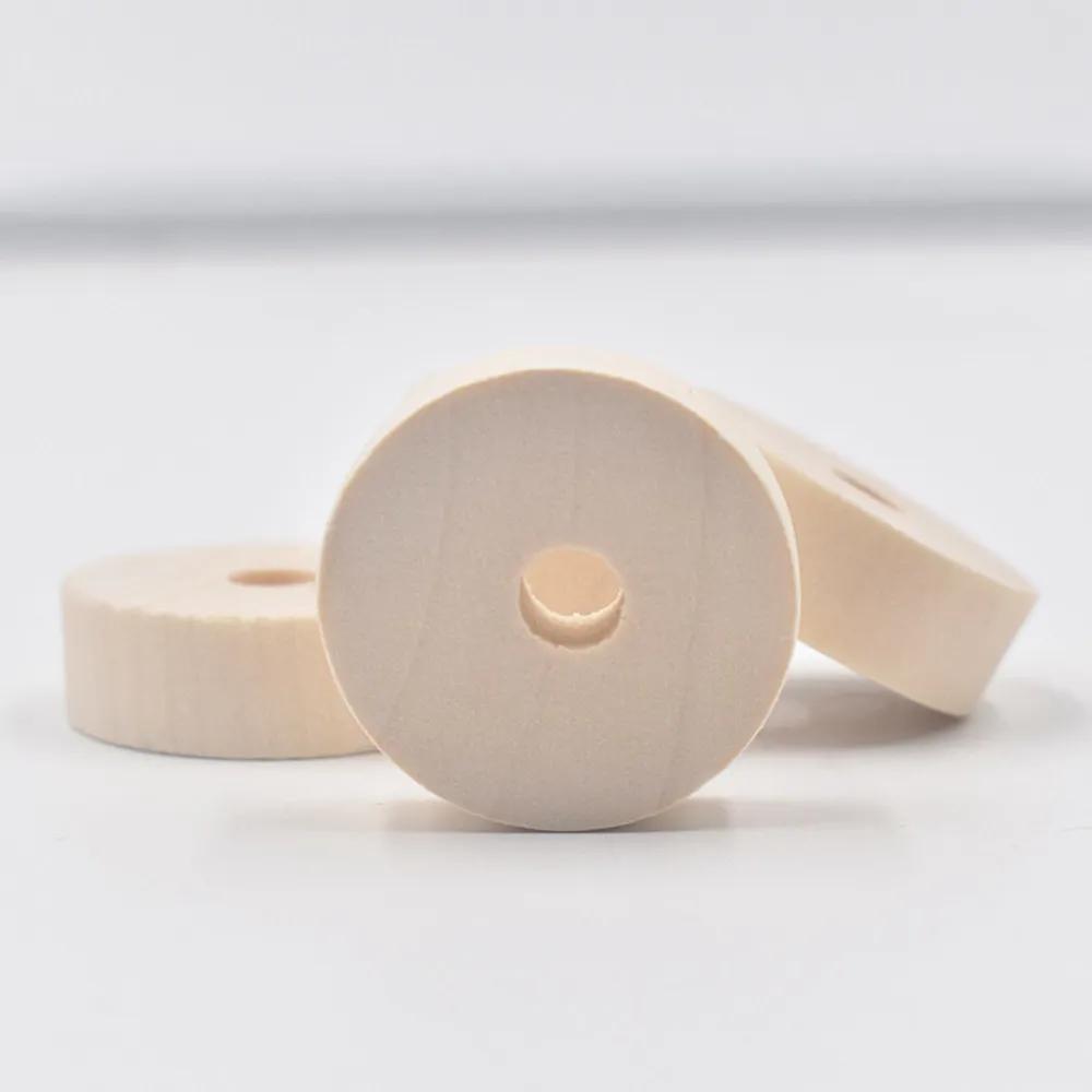 15pcs 30x10mm Flat Round Rondelle Shape Natural Wood Loose Handcraft Big Hole Beads for DIY Crafts Woodcraft Jewelry Making Accessories