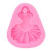 Household Kitchen Pink Dancing Skirt Silicone Mould Baking Cake Cookie Mold DIY ToolPink